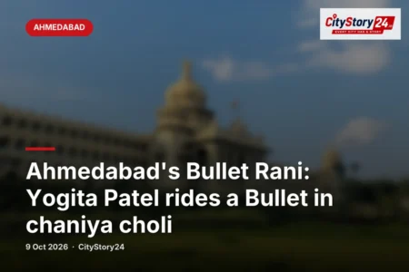 Ahmedabad's Bullet Rani: Yogita Patel rides a Bullet in chaniya choli