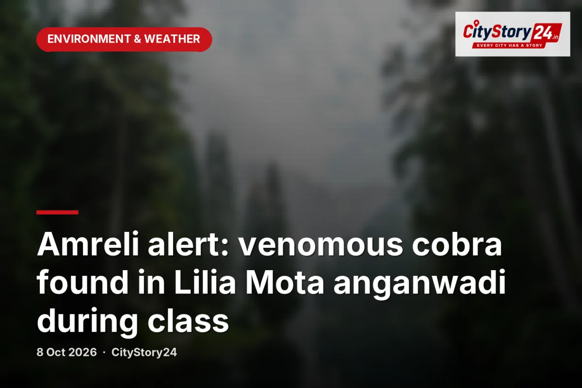 Amreli alert: venomous cobra found in Lilia Mota anganwadi during class