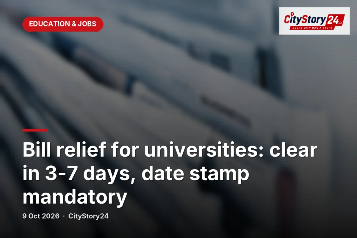 Bill relief for universities: clear in 3-7 days, date stamp mandatory