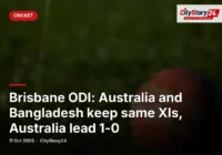 Brisbane ODI: Australia and Bangladesh keep same XIs, Australia lead 1-0
