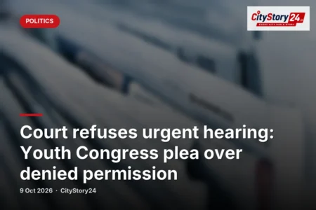 Court refuses urgent hearing: Youth Congress plea over denied permission