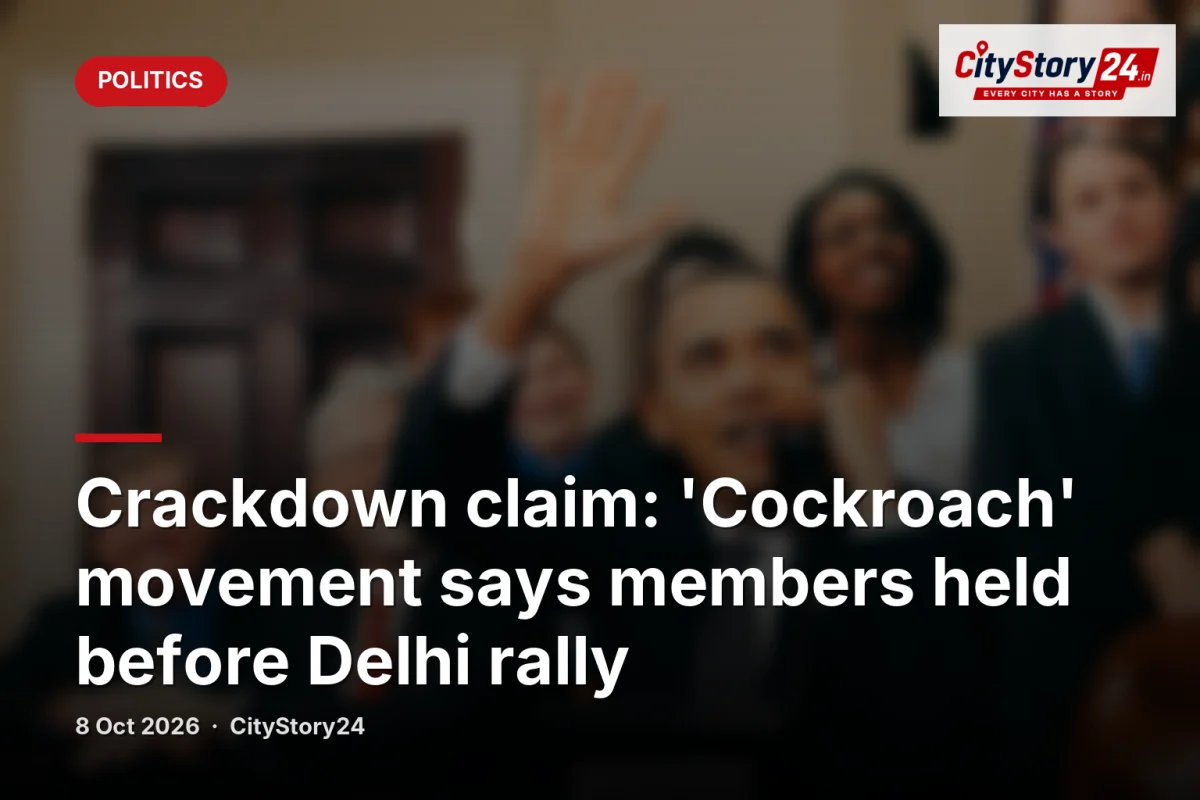 Crackdown claim: 'Cockroach' movement says members held before Delhi rally