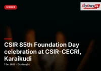 CSIR 85th Foundation Day celebration at CSIR-CECRI, Karaikudi