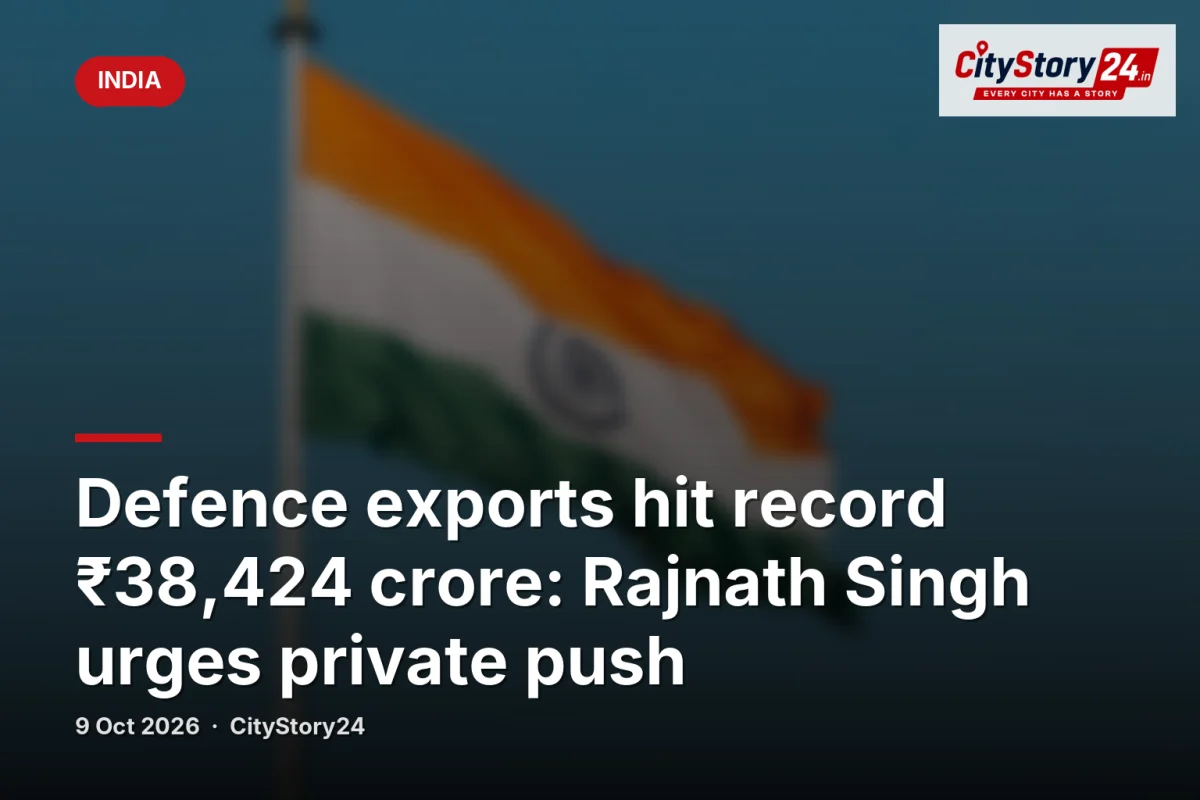Defence exports hit record ₹38,424 crore: Rajnath Singh urges private push
