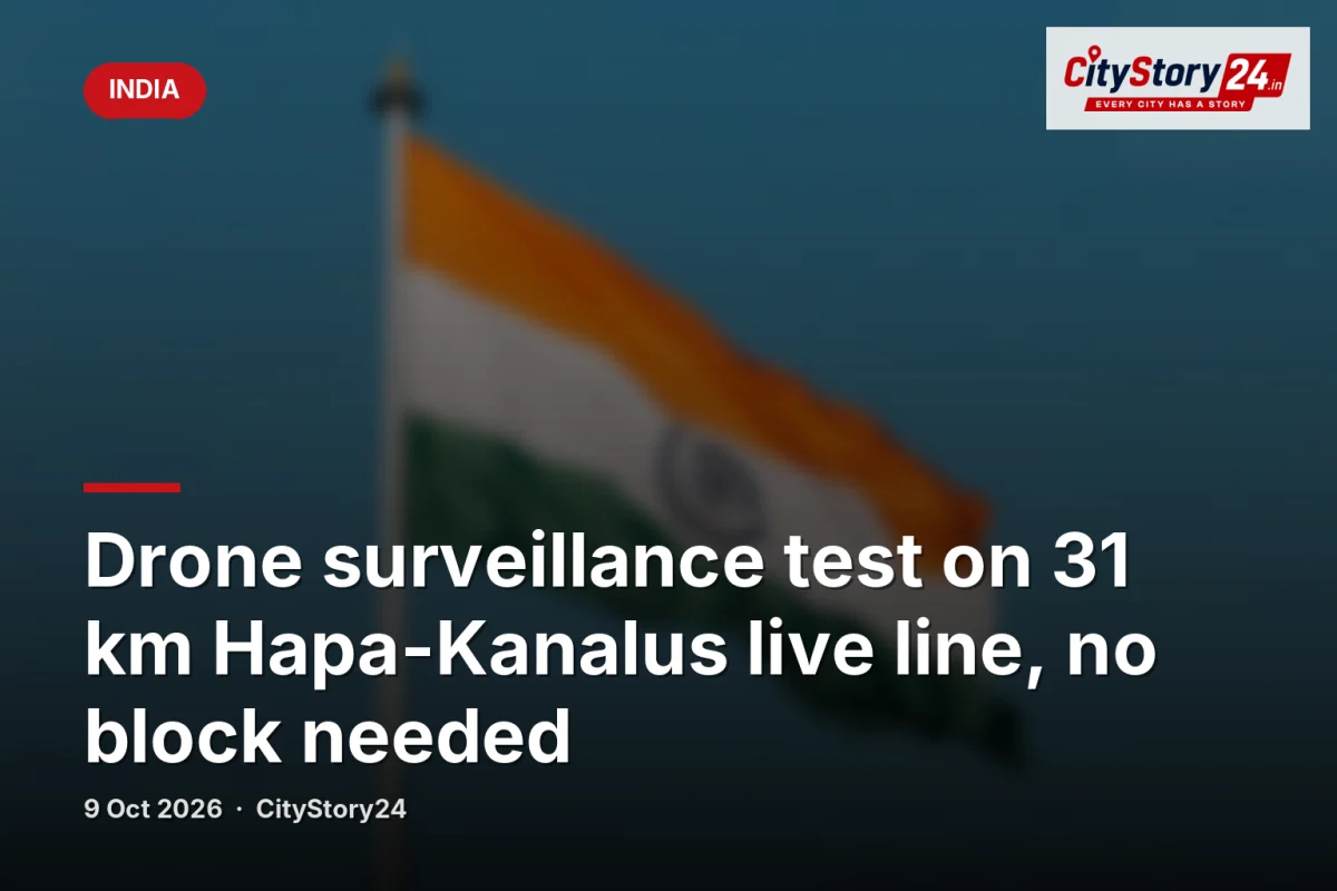 Drone surveillance test on 31 km Hapa-Kanalus live line, no block needed