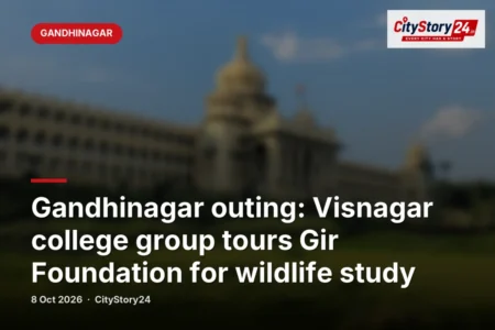 Gandhinagar outing: Visnagar college group tours Gir Foundation for wildlife study