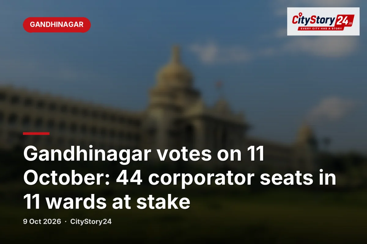 Gandhinagar votes on 11 October: 44 corporator seats in 11 wards at stake