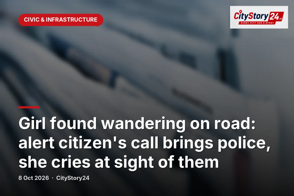 Girl found wandering on road: alert citizen's call brings police, she cries at sight of them