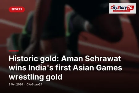 Historic gold: Aman Sehrawat wins India's first Asian Games wrestling gold