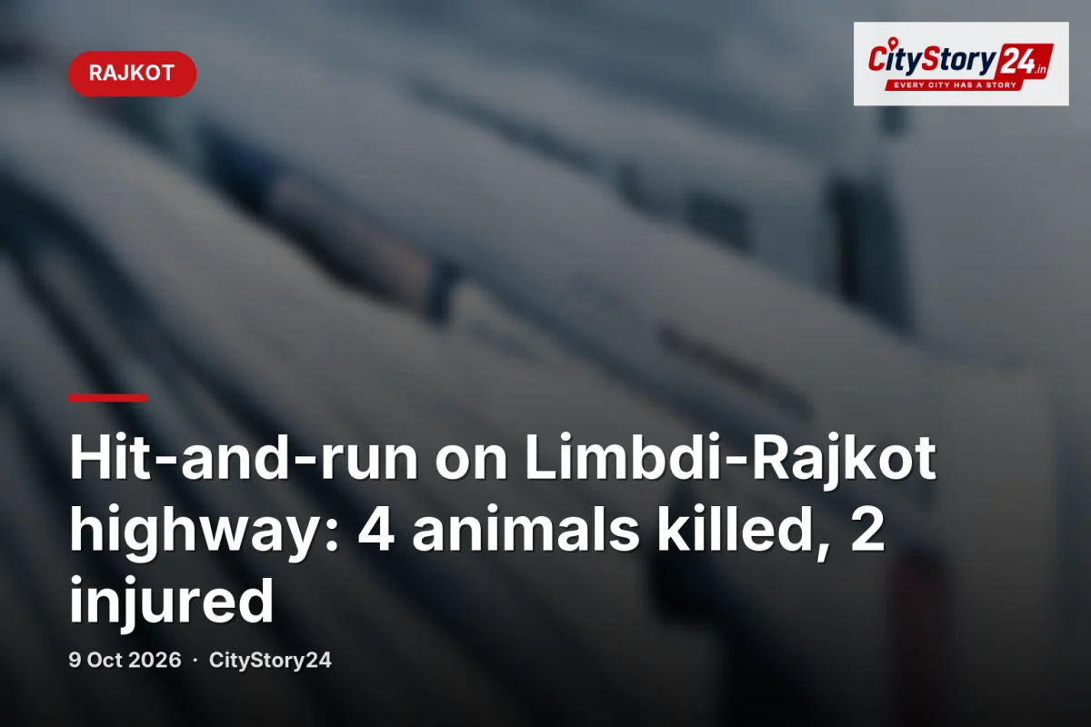 Hit-and-run on Limbdi-Rajkot highway: 4 animals killed, 2 injured