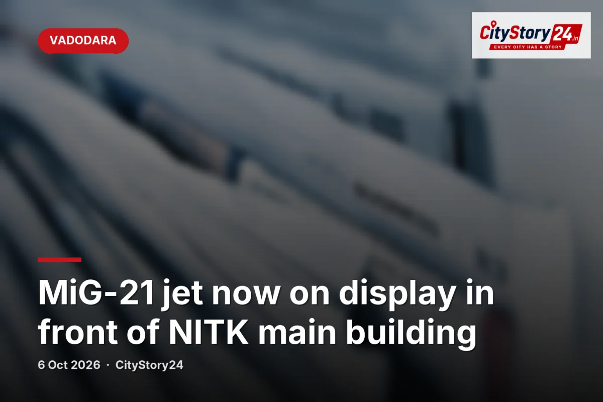 MiG-21 jet now on display in front of NITK main building