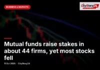 Mutual funds raise stakes in about 44 firms, yet most stocks fell