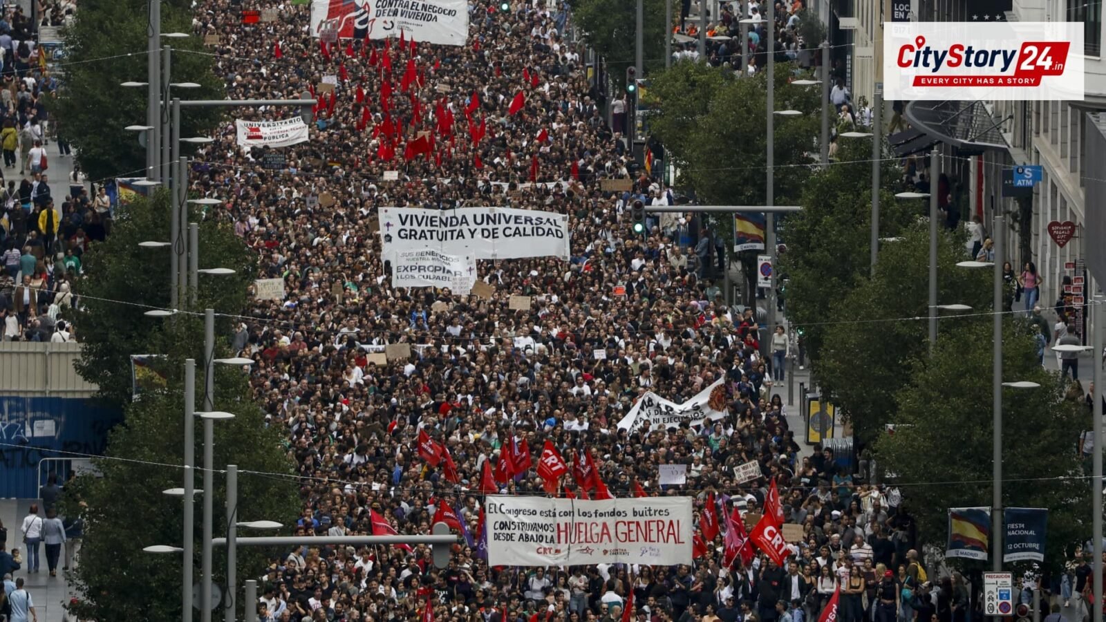 Tens of thousands protest across Spain over housing crisis
