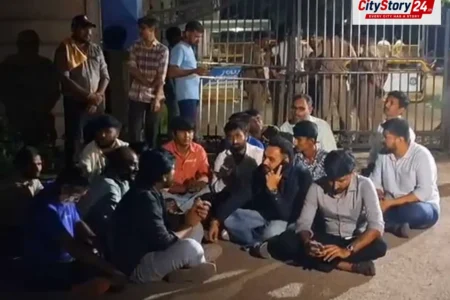 Congress’s Jignesh Mevani stages dharna at Gandhinagar police station over obscene remarks against sister