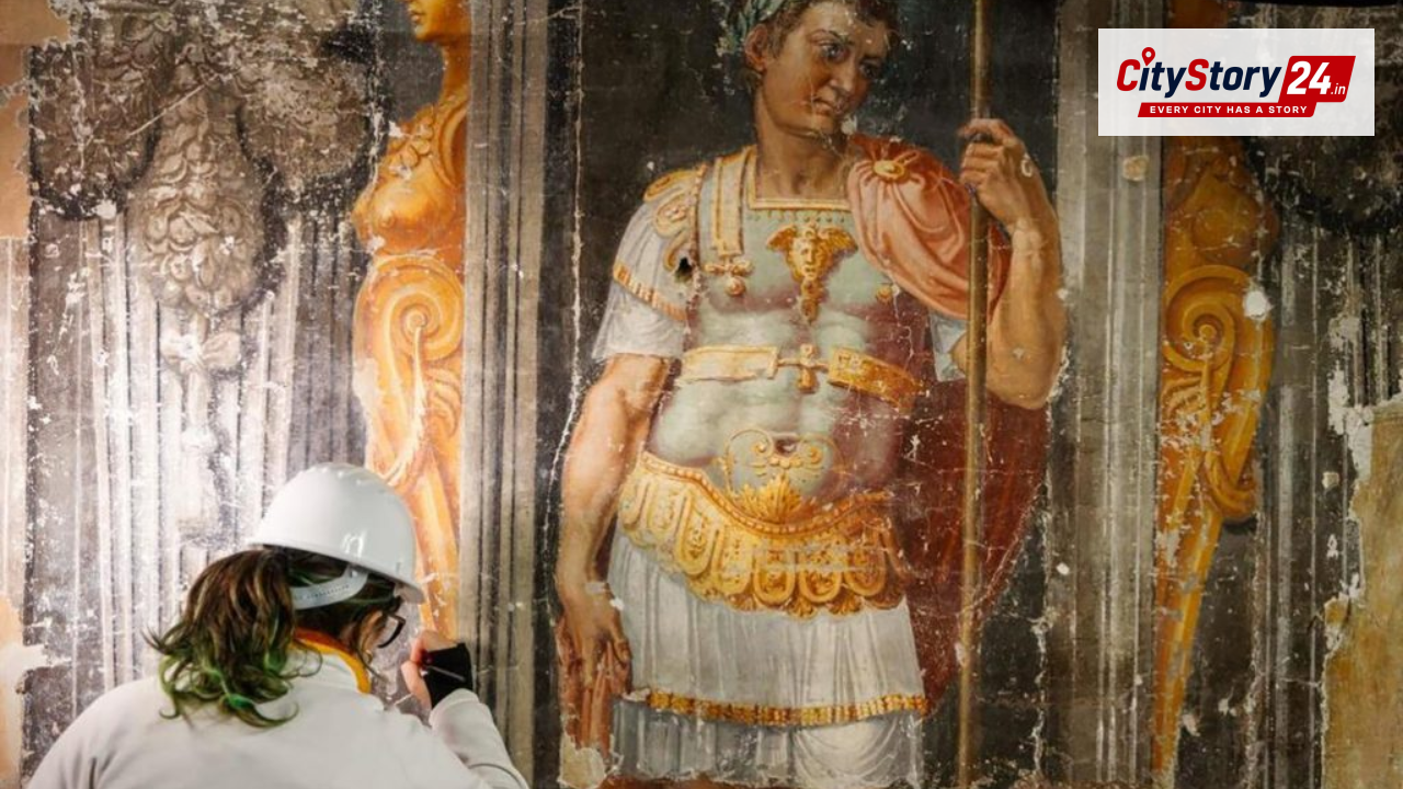 Nuns painted over risqué Rome frescoes; restorers reveal them 300 years later