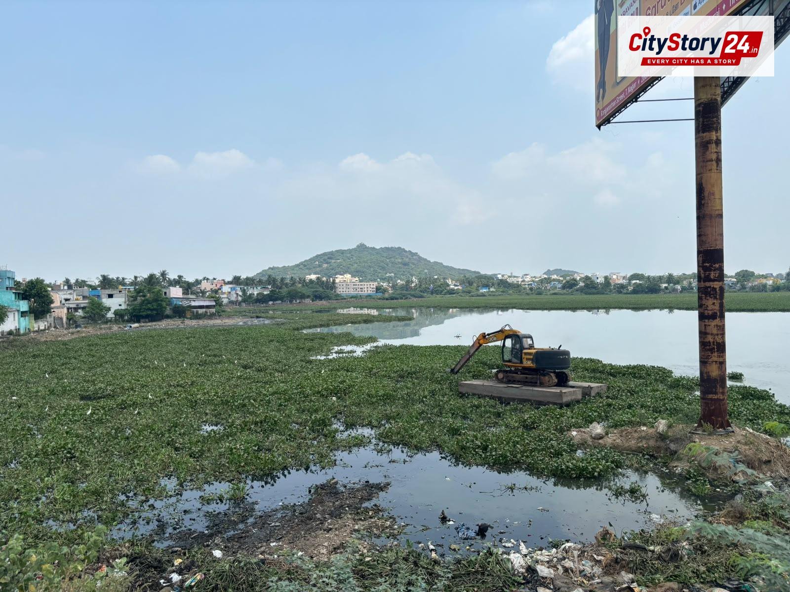₹7cr restoration of Pallavaram Periya Eri begins, 200 encroachments to be removed