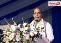 The Union Minister for Defence, Shri Rajnath Singh addressing at the inauguration of the second Manufacturing line for the ‘Shakti’ engine and the HAL Koraput ceremony for the 2,000th Aero-Engine handover to the IAF, in Odisha on October 06, 2026.