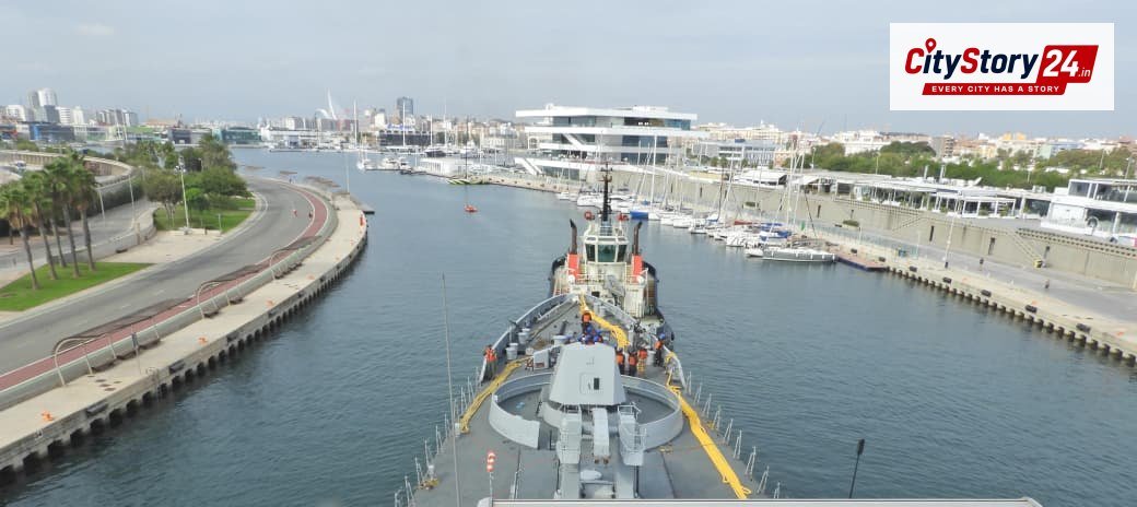 Navy frigate INS Trishul reaches Valencia, Spain on Mediterranean deployment