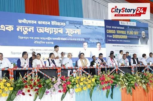 Dibrugarh Sends First International Cargo from Bogibeel to Bangladesh Since Independence