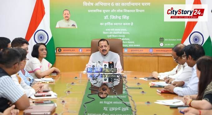 Dr. Jitendra Singh Reviews Progress of Special Campaign 6 at DARPG Office, Sardar Patel Bhawan, New Delhi