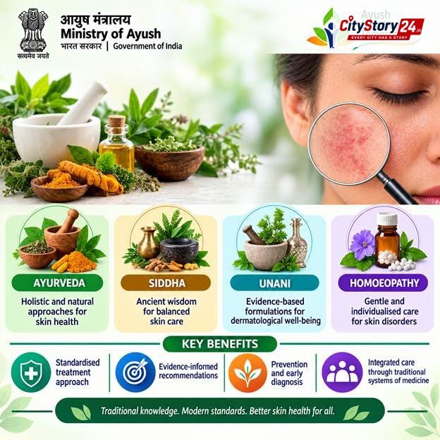 ત્વચા રોગો માટે એકસમાન સારવાર: આયુષ મંત્રાલયની નવી માર્ગદર્શિકા જાહેર