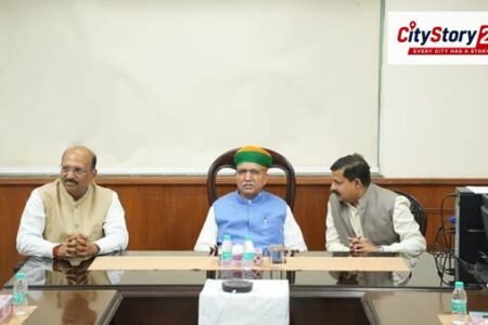 Union Minister of State (I/C) for Law and Justice Shri Arjun Ram Meghwal Leads Tree Plantation Drive at IIAC.