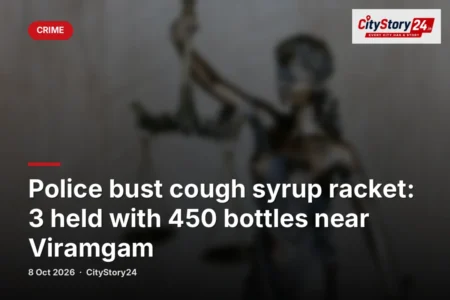 Police bust cough syrup racket: 3 held with 450 bottles near Viramgam