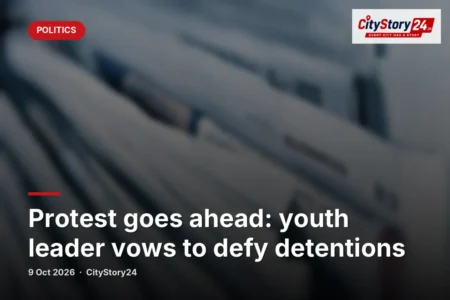 Protest goes ahead: youth leader vows to defy detentions