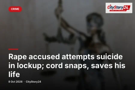 Rape accused attempts suicide in lockup; cord snaps, saves his life