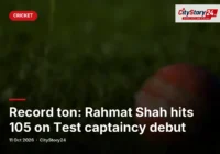 Record ton: Rahmat Shah hits 105 on Test captaincy debut