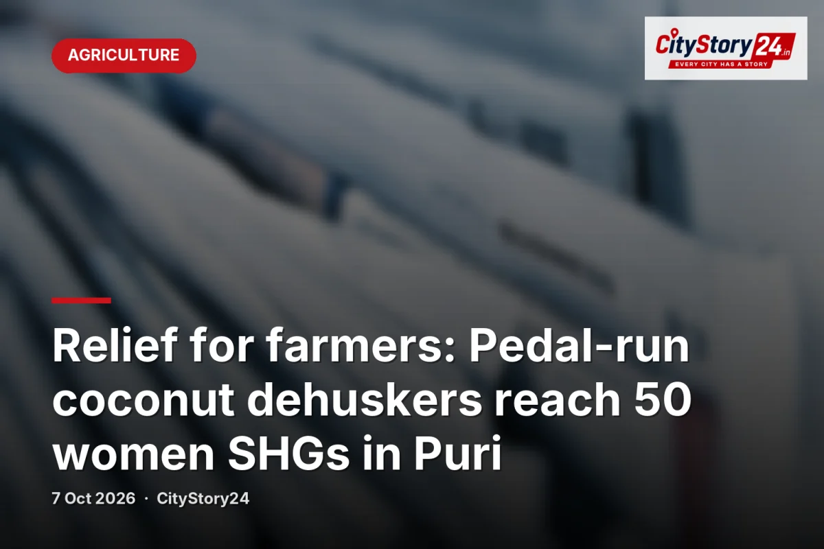 Relief for farmers: Pedal-run coconut dehuskers reach 50 women SHGs in Puri