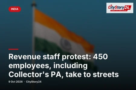 Revenue staff protest: 450 employees, including Collector's PA, take to streets