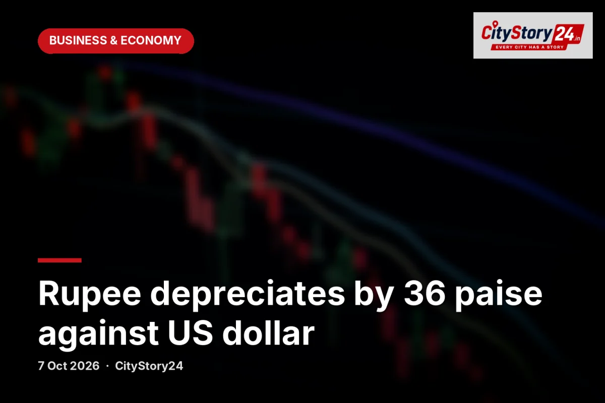 Rupee depreciates by 36 paise against US dollar
