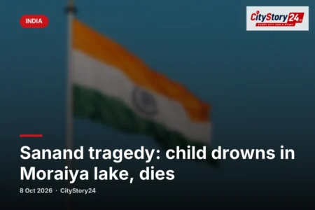 Sanand tragedy: child drowns in Moraiya lake, dies