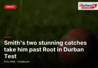Smith's two stunning catches take him past Root in Durban Test