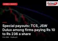 Special payouts: TCS, JSW Dulux among firms paying Rs 10 to Rs 236 a share