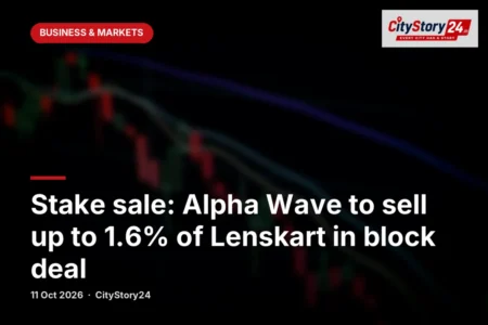 Stake sale: Alpha Wave to sell up to 1.6% of Lenskart in block deal