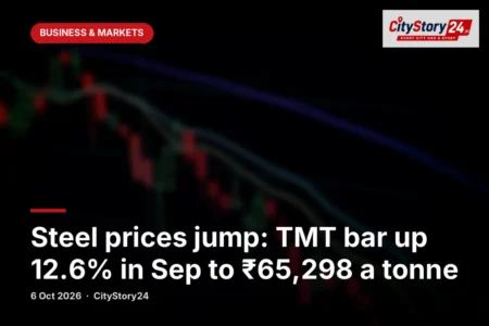 Steel prices jump: TMT bar up 12.6% in Sep to ₹65,298 a tonne
