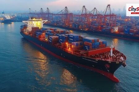 Representative image: container port cargo ships