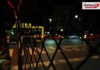 Representative image: police barricade night road