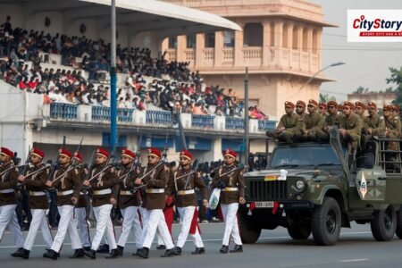 Representative image: police barricade protest crowd India