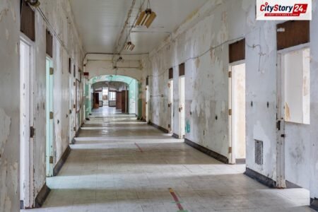 Representative image: hospital corridor United States