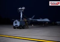 Representative image: police drone night surveillance