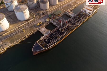 Representative image: oil tanker at port