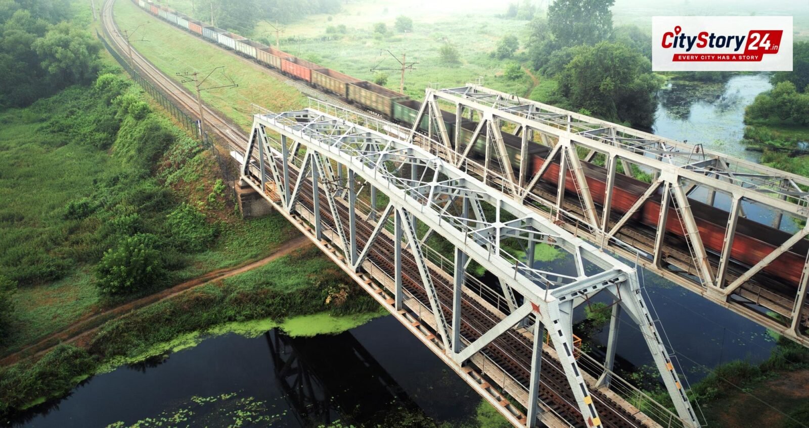 Representative image: elevated railway viaduct construction India