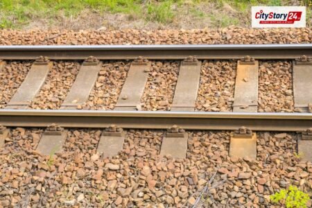 Representative image: railway track construction India