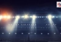 Representative image: football stadium floodlights night