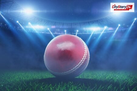 Representative image: cricket stadium floodlights night