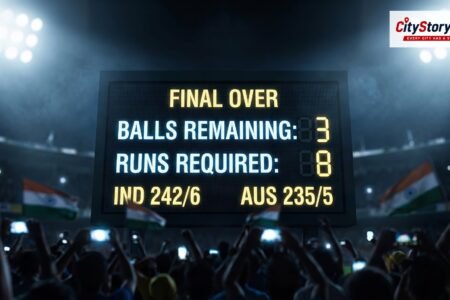 Representative image: cricket stadium floodlights India