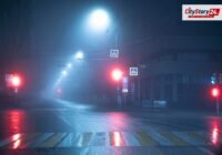 Representative image: police barricade night road